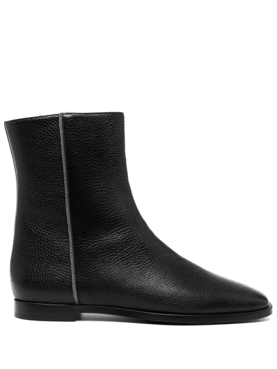 Fabiana Filippi Ankle-length Leather Boots In Black