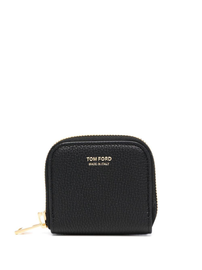 Tom Ford Logo-print Coin Wallet In Black