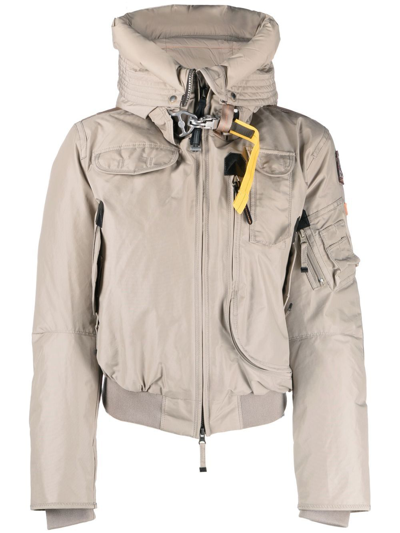 Parajumpers Feather Down Hooded Jacket In Sand