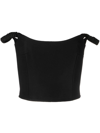 Khaite Audra Off-the-shoulder Wool-blend Top In Schwarz