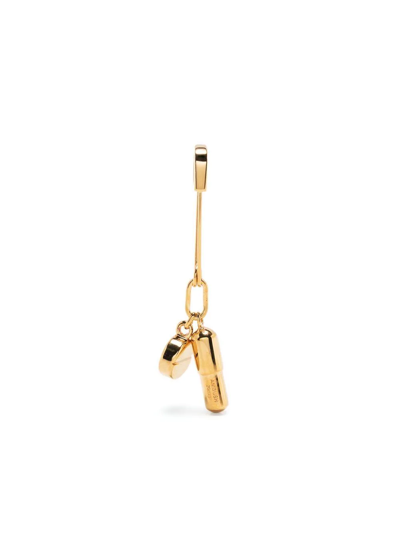 Ambush Pill-charm Safety-pin Earring In Gold