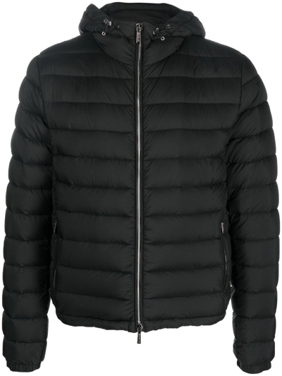 Moorer Quilted-finish Puffer Jacket In Schwarz