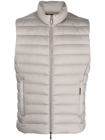 Moorer Quilted-finish Zip-up Gilet In Nude
