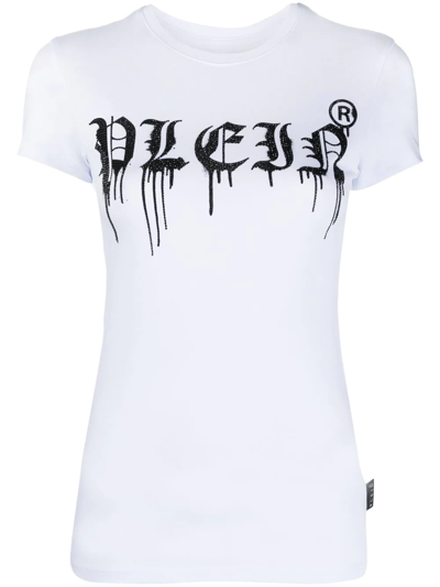 Philipp Plein Logo-print Short-sleeved T-shirt In Weiss