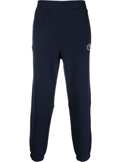 Lacoste Logo-patch Track Pants In Blue