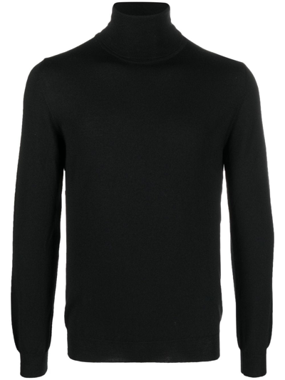 Zanone Roll Neck Jumper In Black