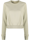 Rick Owens Drkshdw Long-sleeve Cotton Sweatshirt In Neutrals