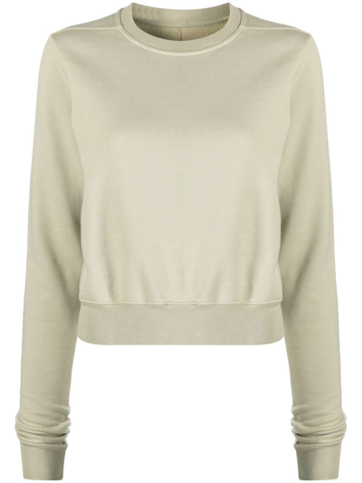 Rick Owens Drkshdw Long-sleeve Cotton Sweatshirt In Neutrals