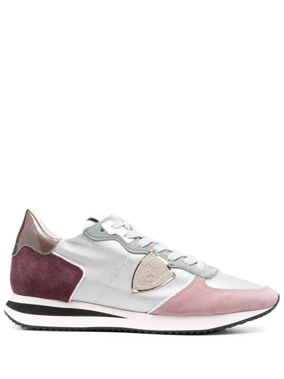 Philippe Model Paris Logo-patch Low-top Sneakers In Grau