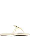 Tory Burch Miller Soft Leather Sandals In New Ivory