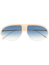 Rigards Oversized-frame Sunglasses In Gold