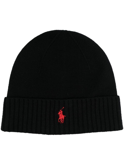 Polo Ralph Lauren Cold Weather Hat Beanie In Black