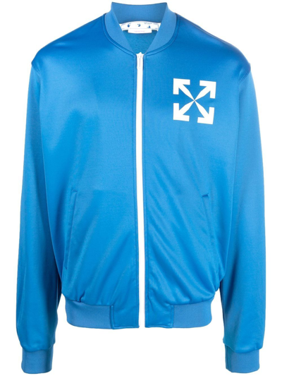 Off-white Arrows-print Track Jacket In Blau