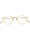 Matsuda Round-frame Glasses In Gold