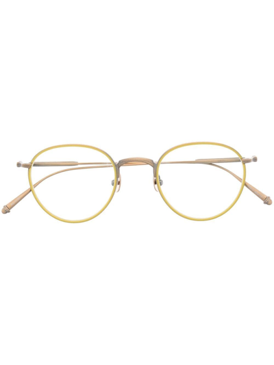 Matsuda Round-frame Glasses In Gold