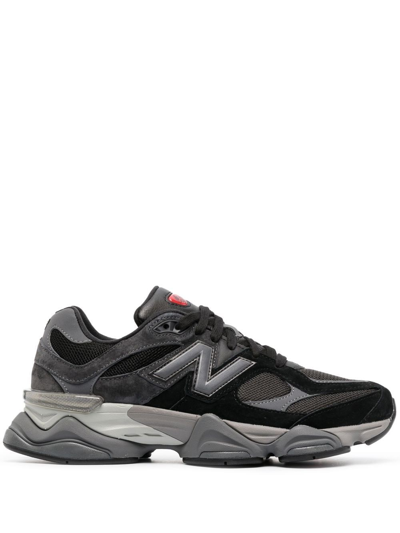 New Balance 9060 Suede And Mesh Trainers In Black | ModeSens