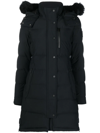 Moose Knuckles Watershed Hooded Parka Coat In Schwarz