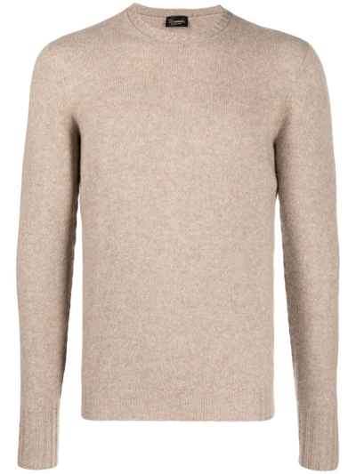 Drumohr Cashmere Crew-neck Jumper In Neutrals