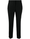 Jil Sander Straight Leg Plain Cropped Trousers In Schwarz