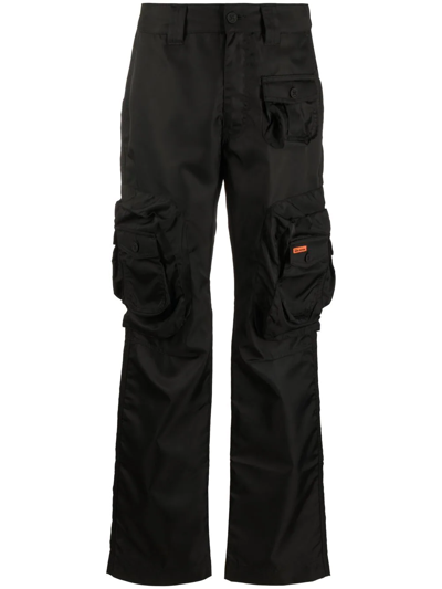 Heron Preston Ex-ray Logo Patch Cargo Trousers In Black No Colour