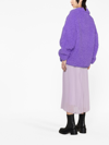 Stand Studio Azalea Jacket Faux Fur Cloudy 73cm In Purple