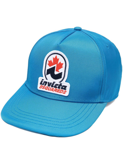 Dsquared2 Logo-patch Baseball Cap In Blau