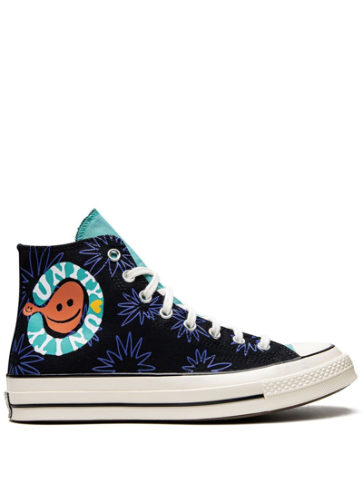 Converse Multicolor Chuck 70 Sunny Floral Sneakers In Black/washed Teal/ga