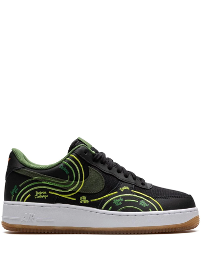 Nike Air Force 1 Lv8 "ny Vs Ny" Sneakers In Black/treeline/white/carbon Green
