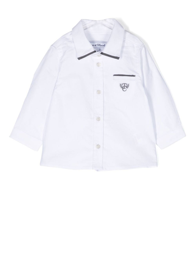 Tartine Et Chocolat Babies' Logo-embroidered Shirt In Weiss