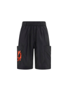 44 Label Group Logo-print Track Shorts In Black