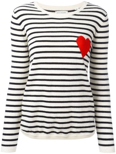 CHINTI & PARKER BRETON STRIPE HEART JUMPER,KH10311861678