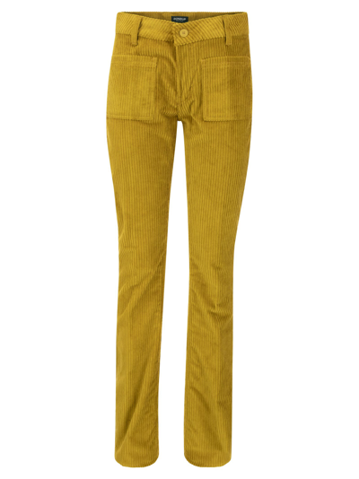 DONDUP NEWMOLLY - VELVET BOOTCUT TROUSERS