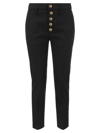 DONDUP CARMEN - SLIM GABARDINE LYOCELL TROUSERS