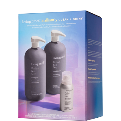 Living Proof Brilliantly Clean + Shiny, Phd Shampoo And Conditioner Hair Set