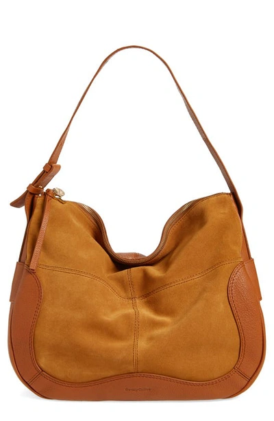 See By Chloé Hana Suede And Textured-leather Shoulder Bag In Brown