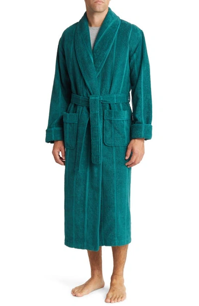 Majestic Ultra Lux Dressing Gown In Evergreen