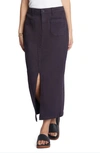 Wash Lab Denim Carin Denim Maxi Skirt In Black Ink