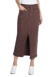 Wash Lab Denim Carin Denim Maxi Skirt In Cocoa