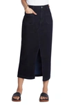 Wash Lab Denim Carin Denim Maxi Skirt In Night Blue