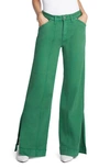 Wash Lab Denim Relaxed Straight Leg Jeans In Green Money