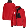 Wear By Erin Andrews Red Kansas City Chiefs Polar Fleece Raglan Full-snap Jacket In Red