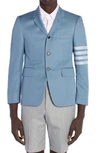 Thom Browne Fit 1 4-bar Cotton Twill Sport Coat In Blue