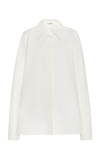 Jil Sander Monday Button-down Organic Cotton Shirt In White