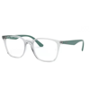 Ray Ban Demo Square Unisex Eyeglasses Rx7177 5994 51 In N,a