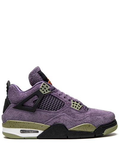 Jordan Air  4 Retro Basketball Sneaker In Canyon Purple/orange/gator