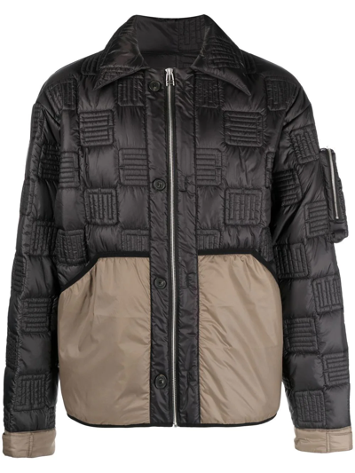 Ambush Quilted Zip-up Jacket In Black