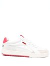 Palm Angels Palm University Suede-trimmed Leather Sneakers In White