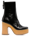 AGL ATTILIO GIUSTI LEOMBRUNI 110MM CHUNKY LEATHER BOOTS