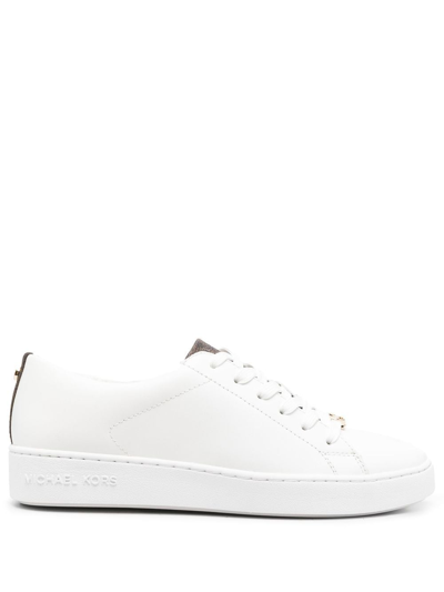 Michael Michael Kors Keaton Monogram-panel Sneakers In White