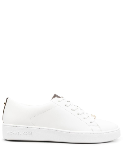 Michael Michael Kors Keaton Monogram-panel Sneakers In Braun